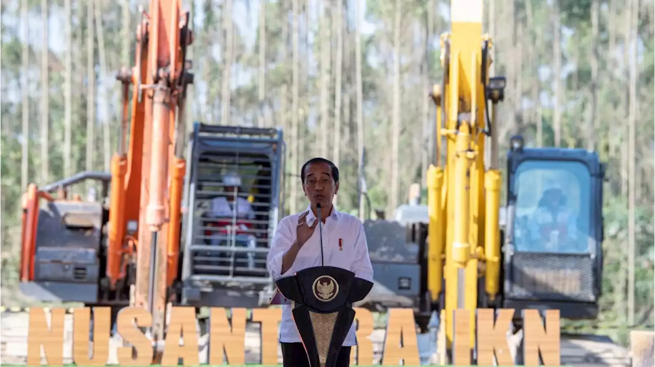 Jokowi Full Senyum Proyek Kantor Presiden di IKN Sudah 38 Persen