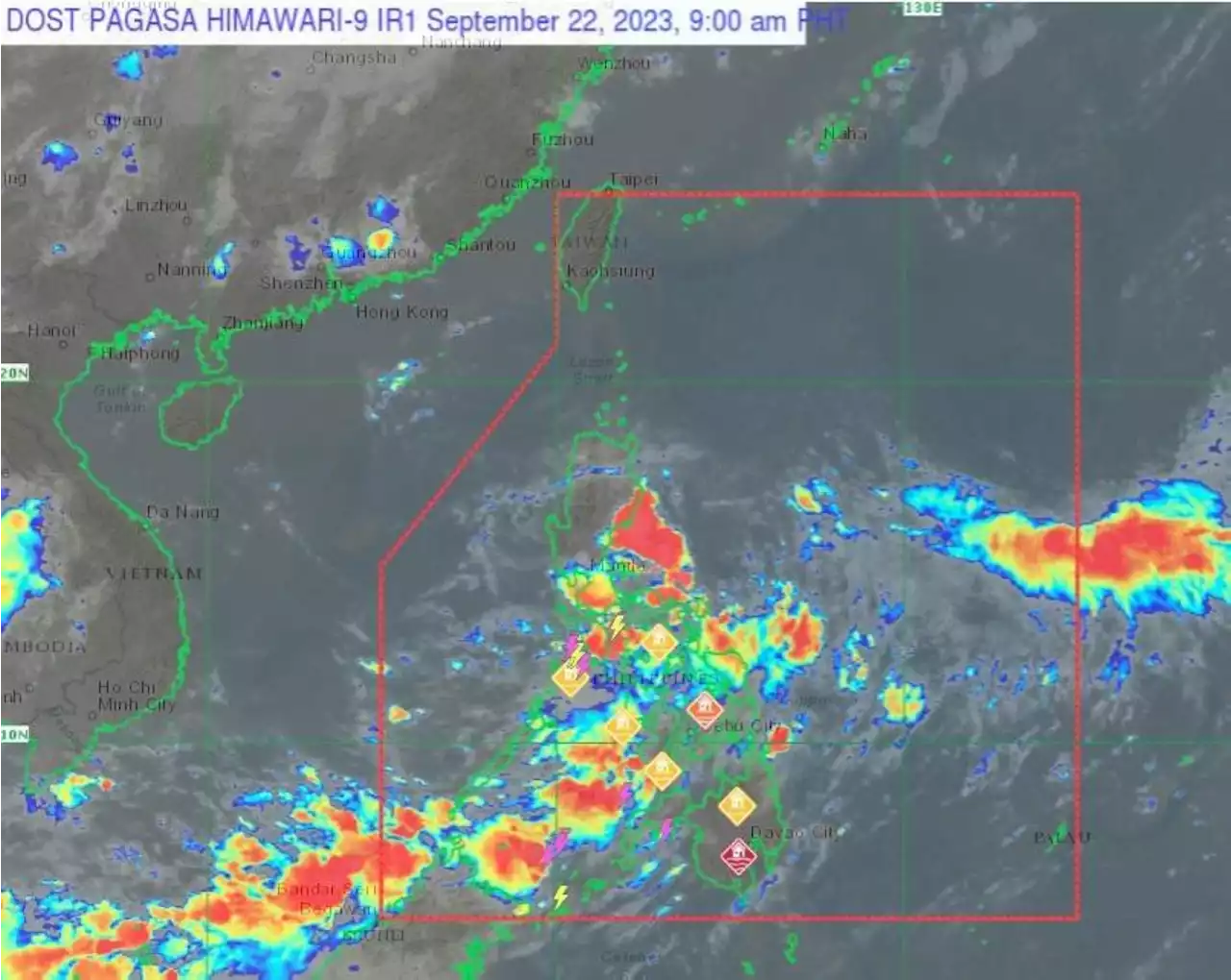 Rainy weekend over Luzon, including Metro Manila