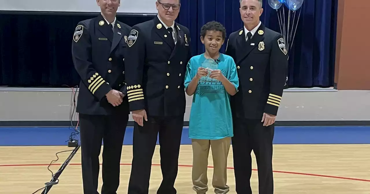 WATCH: Student receives award from Tempe FD after saving mom during 911 call