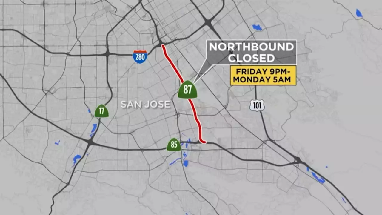 Northbound SR-87 in South Bay closed over weekend for much-needed repairs, Caltrans says