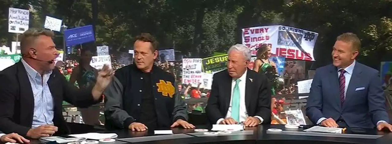 Watch Vince Vaughn on ‘GameDay’ pick Notre Dame-Ohio State game, citing his ‘Rudy’ role