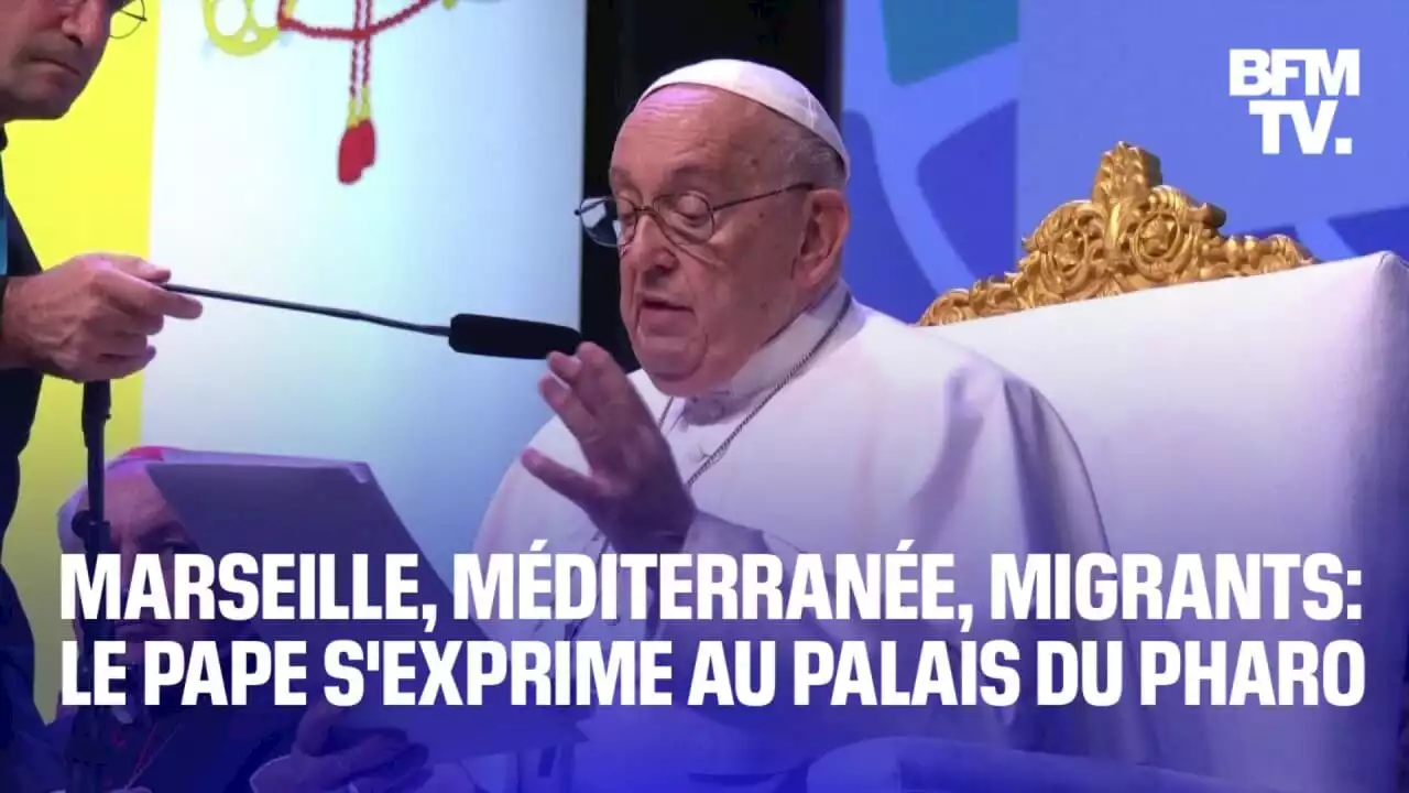 Marseille, Méditerranée, migrants: le discours du pape Français au palais du Pharo