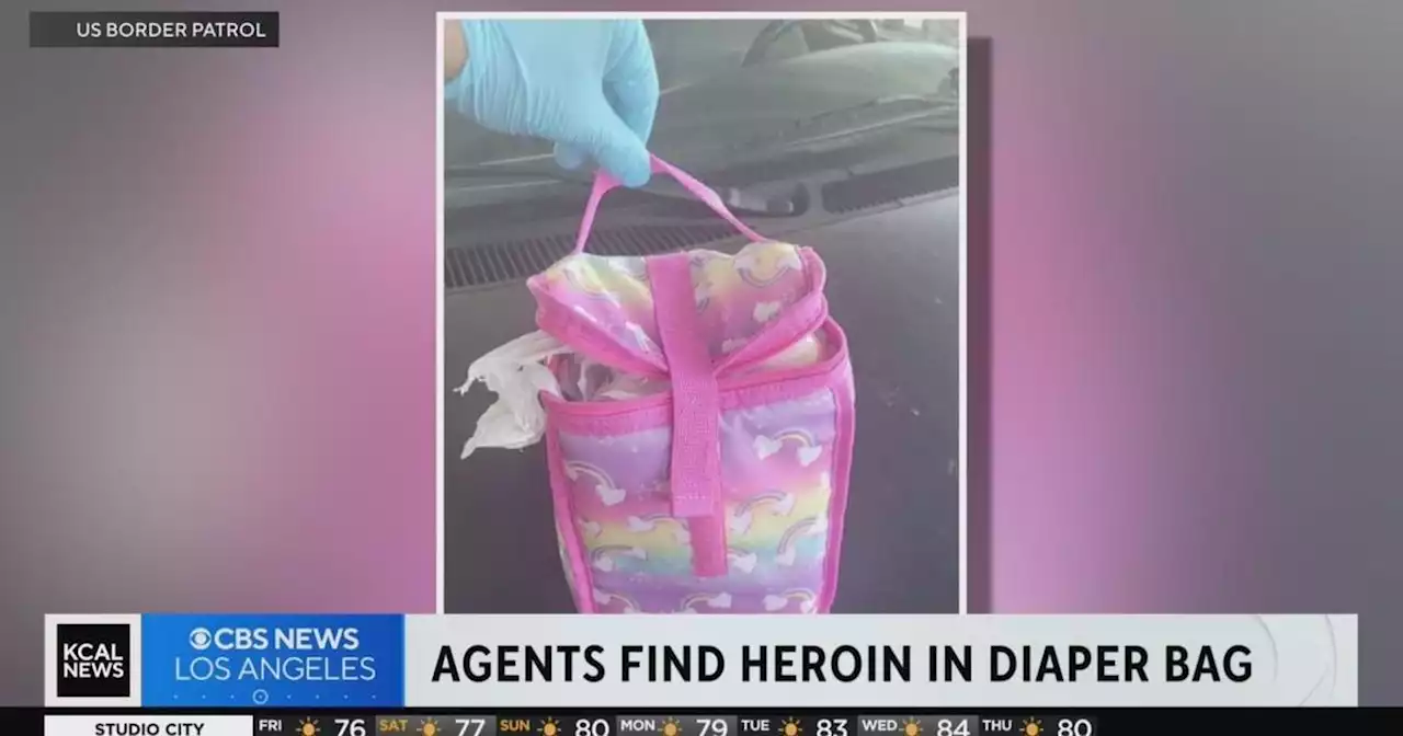 Woman arrested after Border Patrol agents find 5 pounds of heroin hidden inside diaper bag