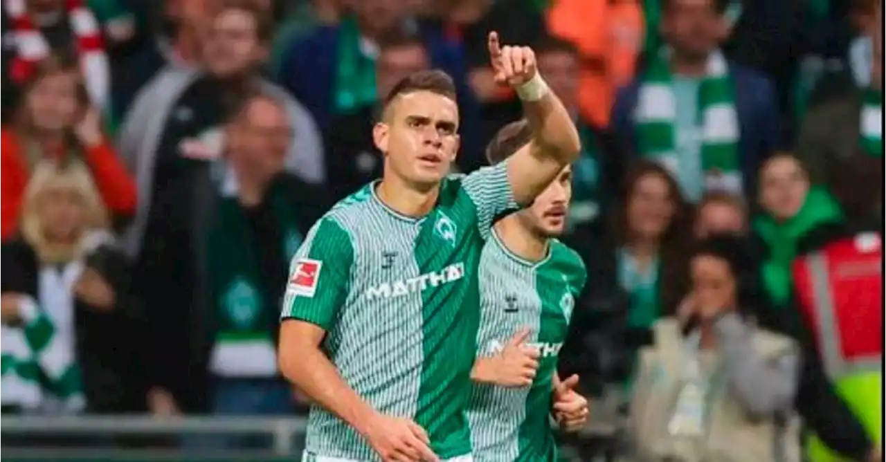 ¡Qué definición! Debut goleador de Rafael Santos Borré con el Werder Bremen de Alemania