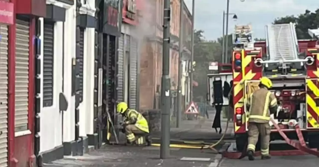 Fire rips through Lanarkshire Chinese takeaway as firefighters battle blaze