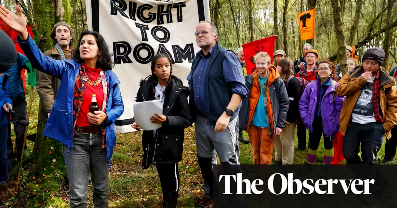Ramblers unite at Scots Dyke to protest against England’s draconian right to roam laws