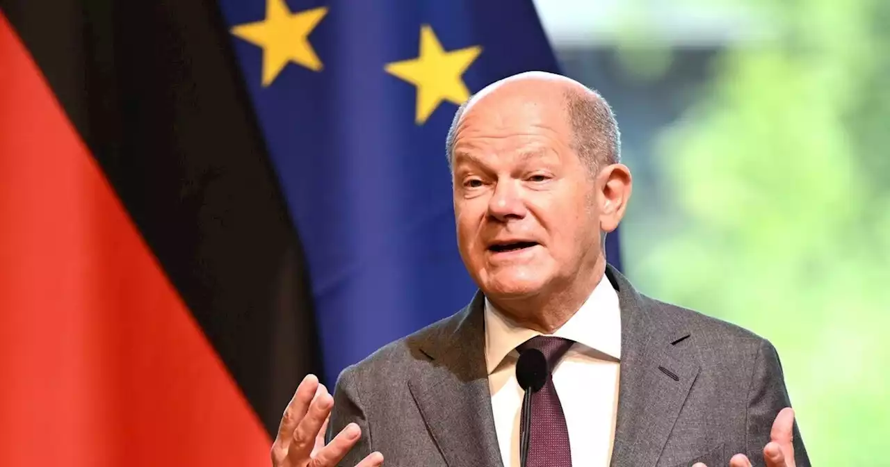 Bundeskanzler Scholz bei Wahlkampfkundgebung in Nürnberg