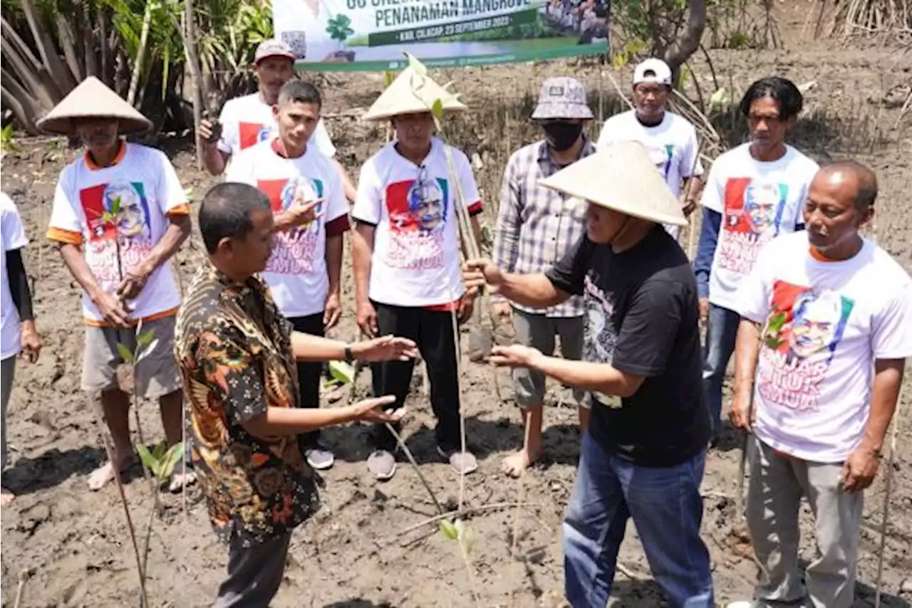 Sahabat Ganjar Gelar Kegiatan Menanam Mangrove di Cilacap Utara