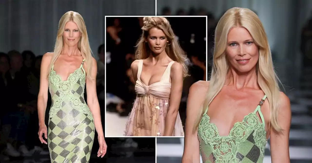 Claudia Schiffer, 53, looks incredible at MFW 36 years after beginning career