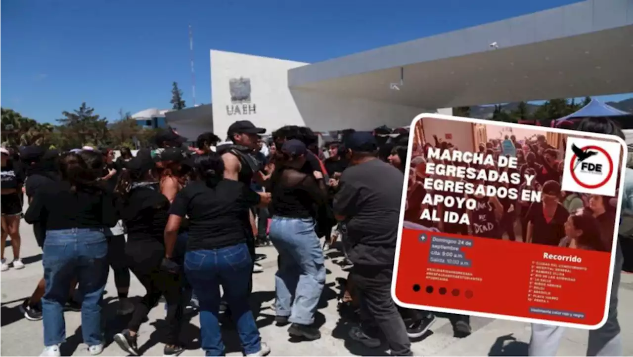 Egresados de la UAEH marcharán en apoyo a estudiantes del IDA