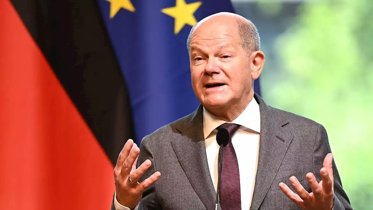 Bundeskanzler Scholz bei Wahlkampfkundgebung in Nürnberg