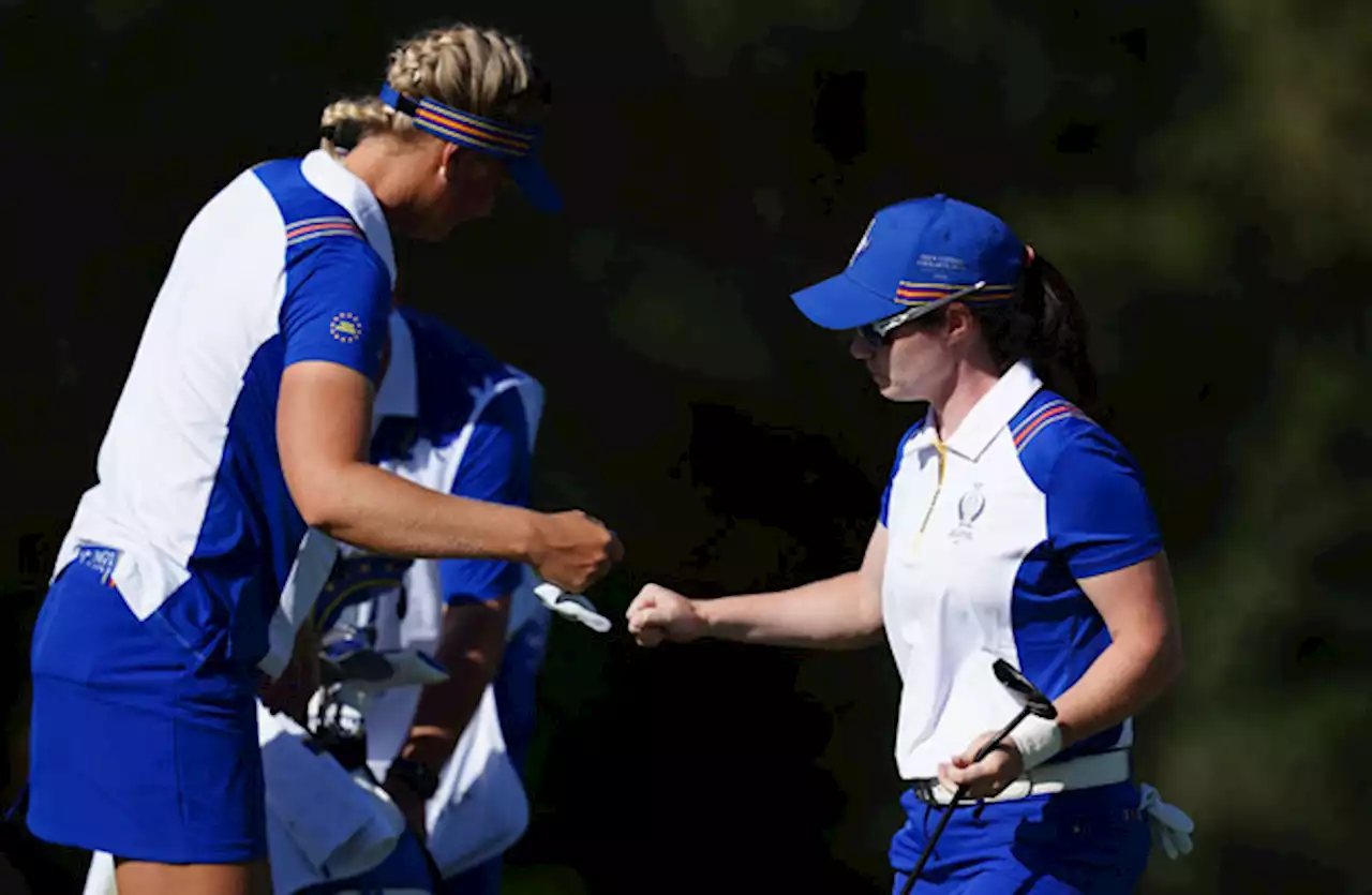 Maguire and Nordqvist caught by late rally as USA hold 7-5 lead at Solheim Cup