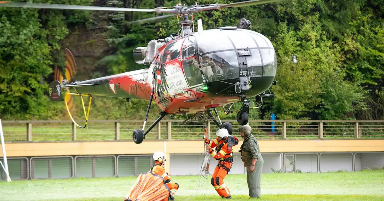 Hubschrauber kreisten über Innsbruck: Einsatzkräfte probten für den Ernstfall