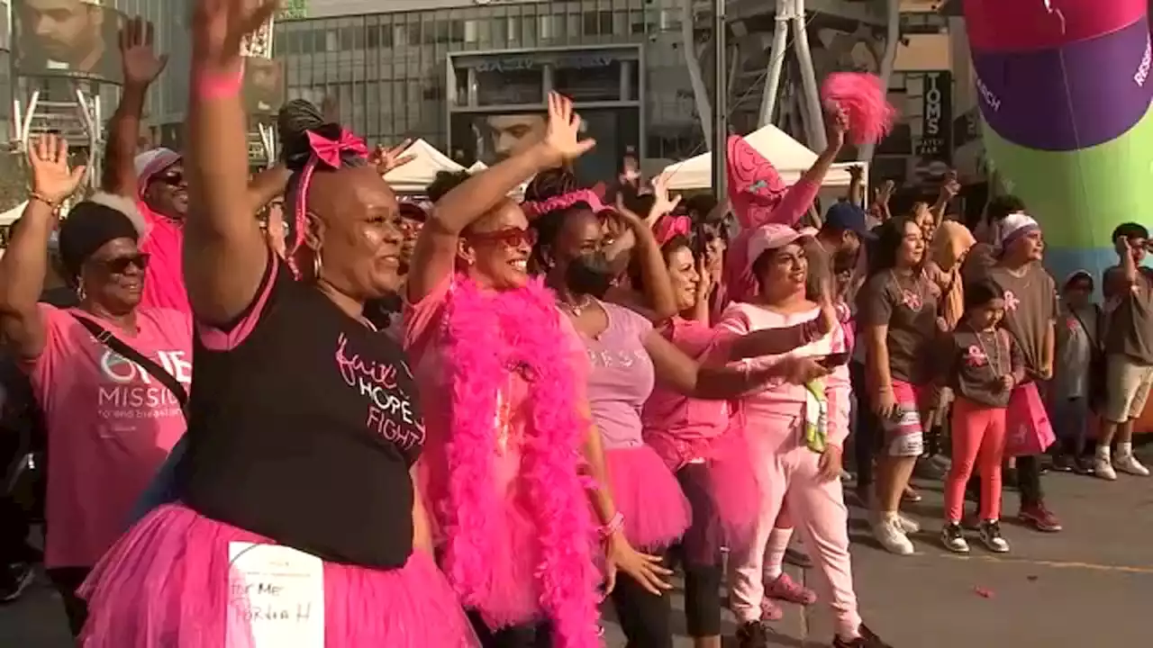 Thousands show up for annual Komen walk for breast cancer awareness in Newport Beach