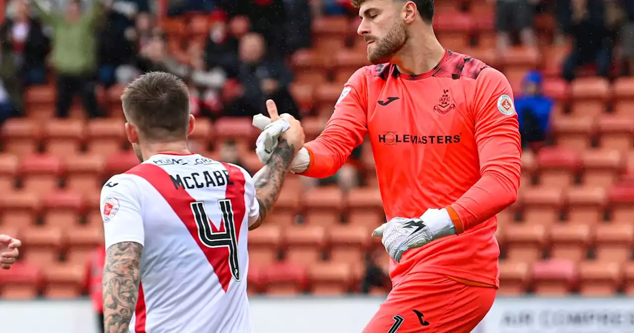 Airdrie goalkeeper hopes Raith result can give side boost to sort away form