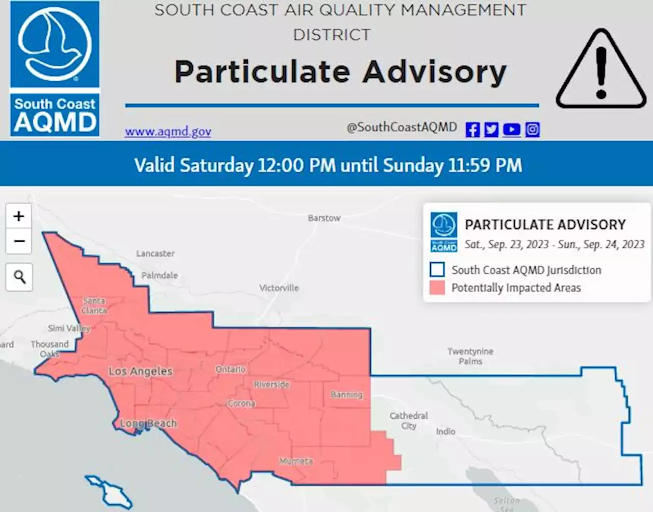 Smoke advisory issued in Southern California because of NorCal wildfires