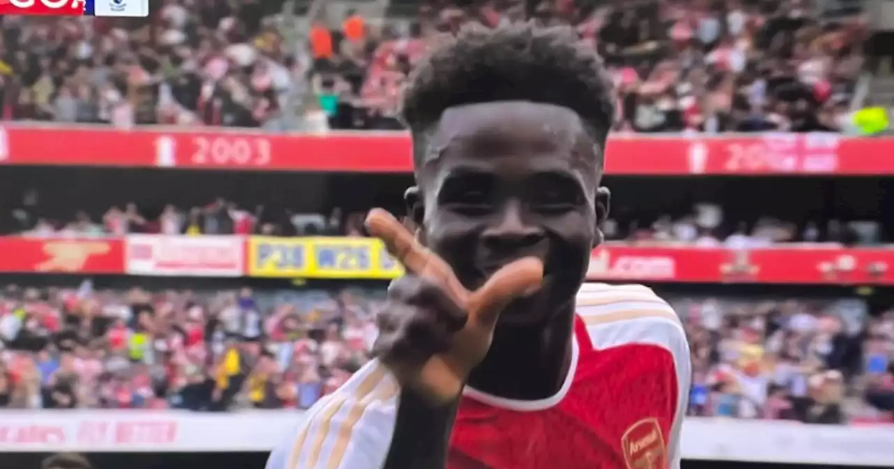 Bukayo Saka mocks James Maddison in north London derby against Spurs