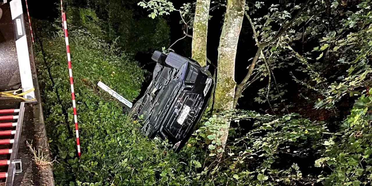 Buchs ZH: Auto stürzt Böschung hinunter und prallt gegen Baum