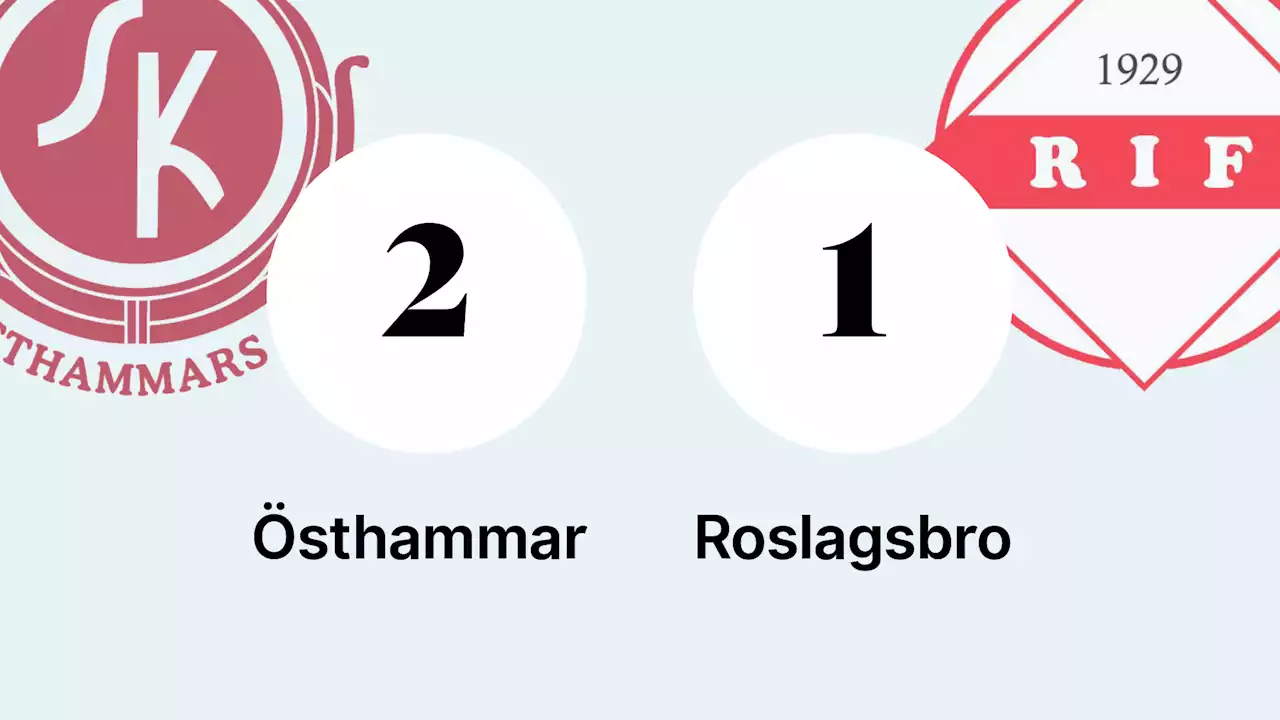 Förlust med 1–2 för Roslagsbro mot Östhammar