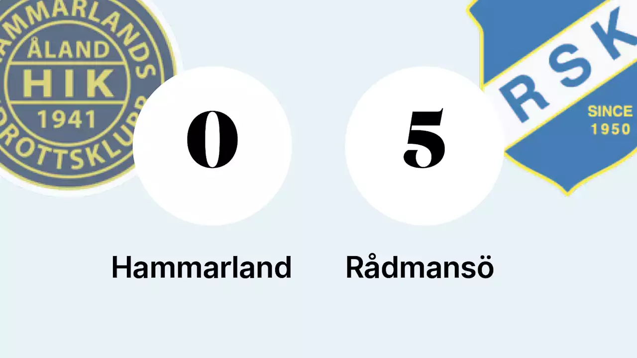 Målfest när Rådmansö besegrade Hammarland på Hammarvallen