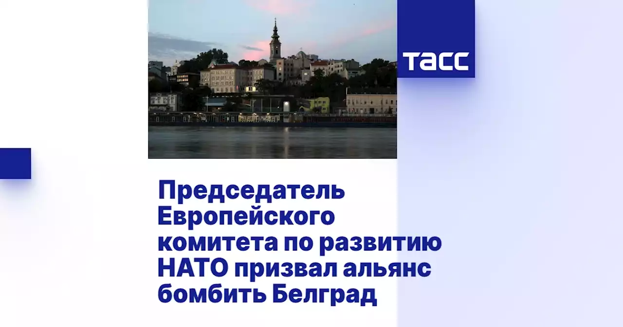 Председатель Европейского комитета по развитию НАТО призвал альянс бомбить Белград