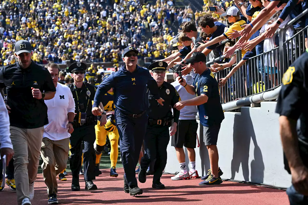 Jim Harbaugh's return turns routine Michigan win over Rutgers into jubilant celebration