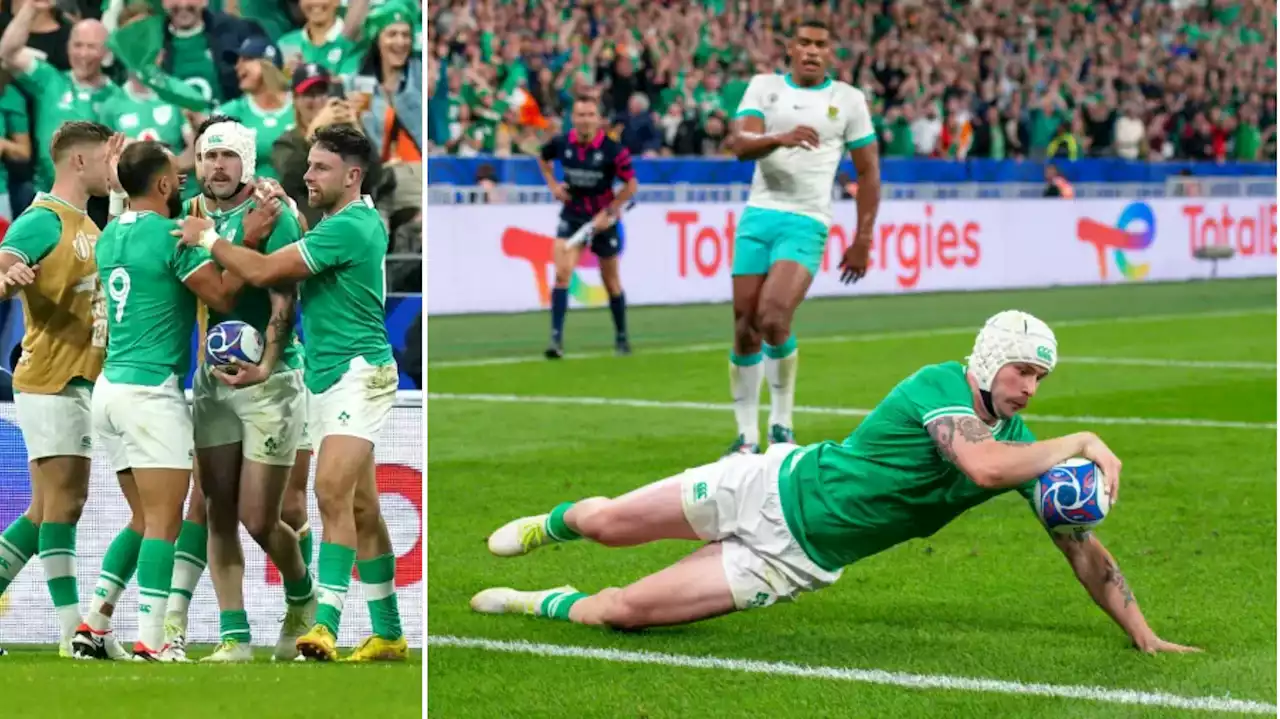 Mack Hansen helps Ireland outmuscle world champions South Africa in thrilling World Cup clash