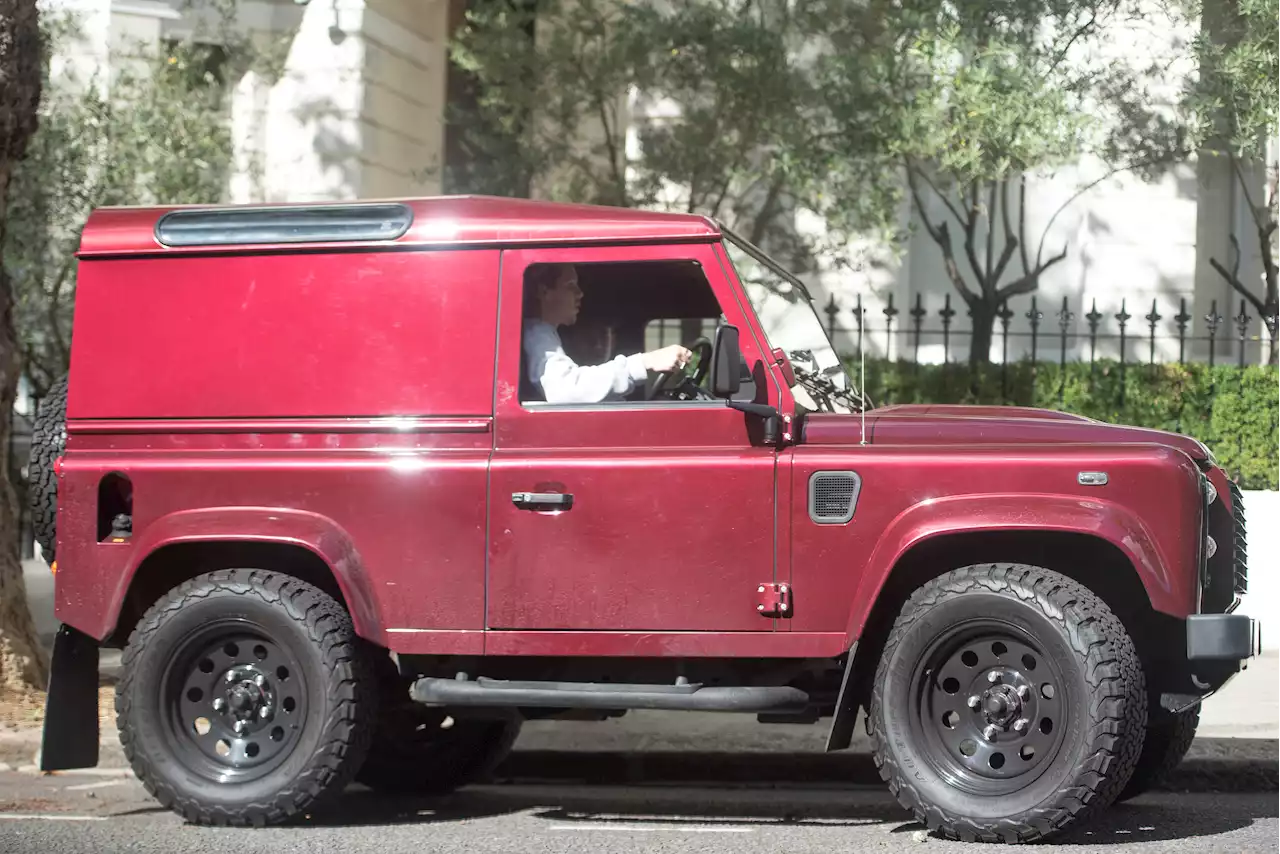 Beaming Cruz Beckham, 18, drives Land Rover Defender after passing his test