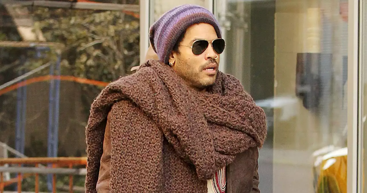 Lenny Kravitz Resurrects 'Big Scarf' Look for 1st Day of Fall