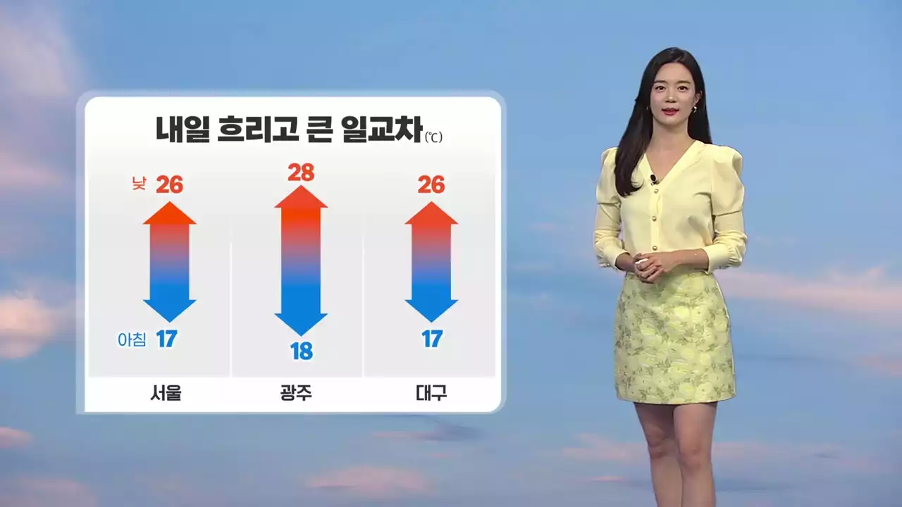 [날씨] 내일도 큰 일교차... 오전까지 수도권 약한 빗방울