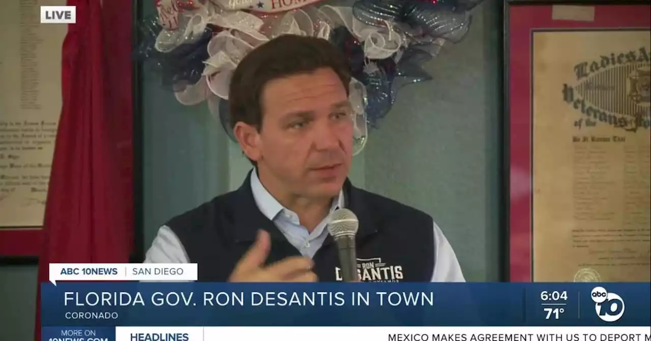 Republican presidential candidate Ron DeSantis visits Coronado for campaign event