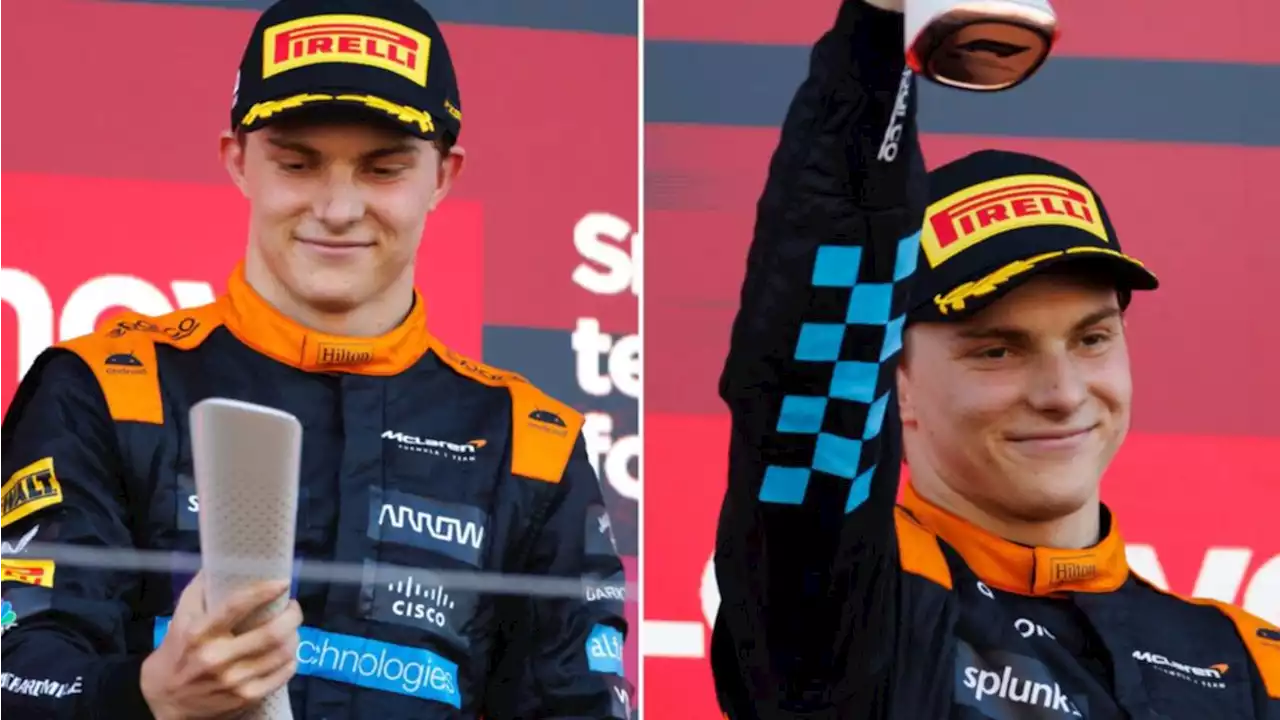 Mum’s cheeky sledge after Oscar Piastri claims first F1 trophy