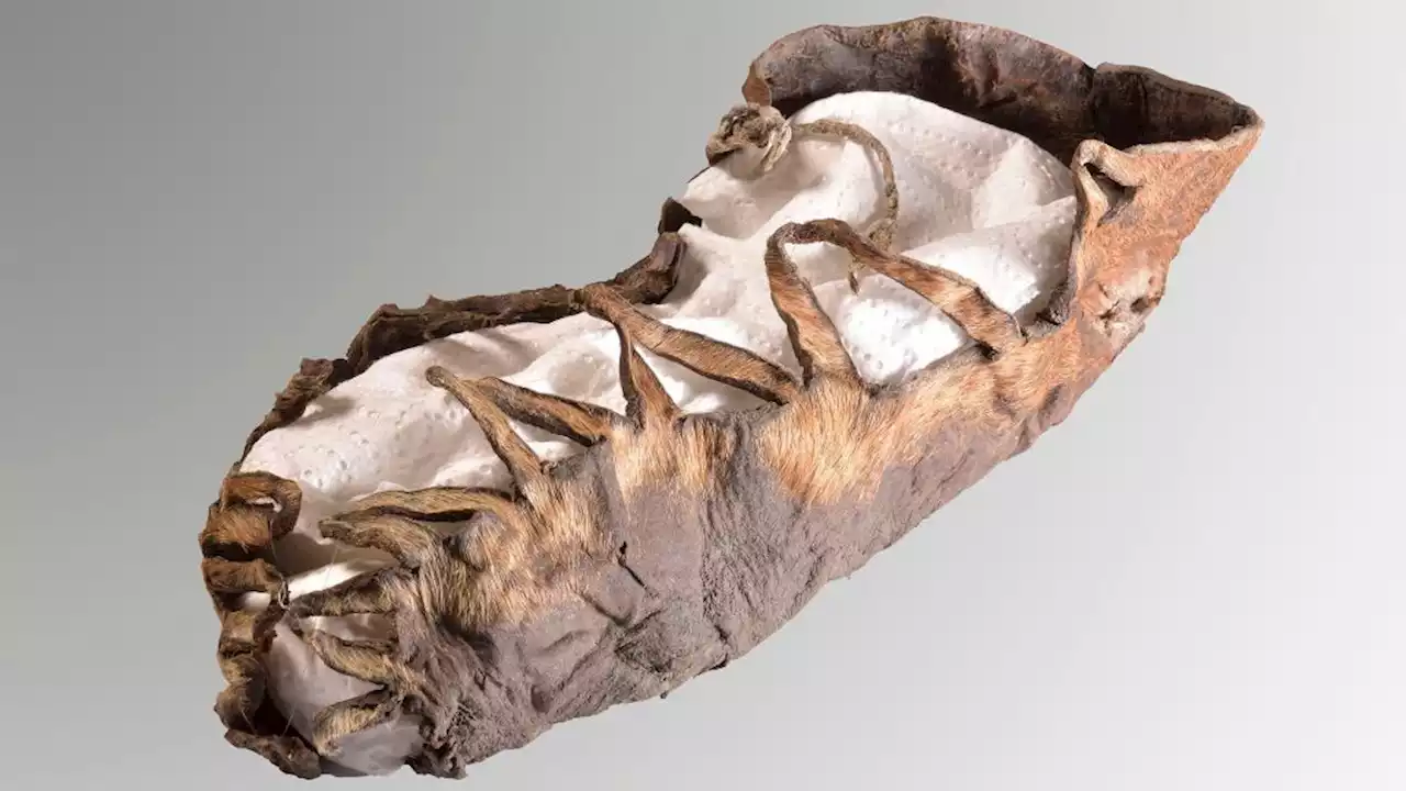 Archeologists discover 2,000-year-old child’s shoe with laces intact