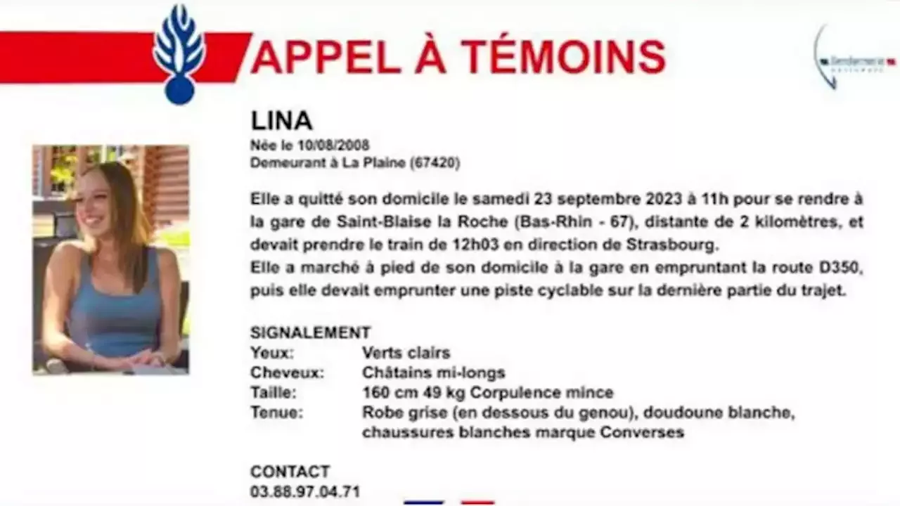 Disparition Inquiétante De Lina 15 Ans Dans Le Bas Rhin Ce Que Lon Sait