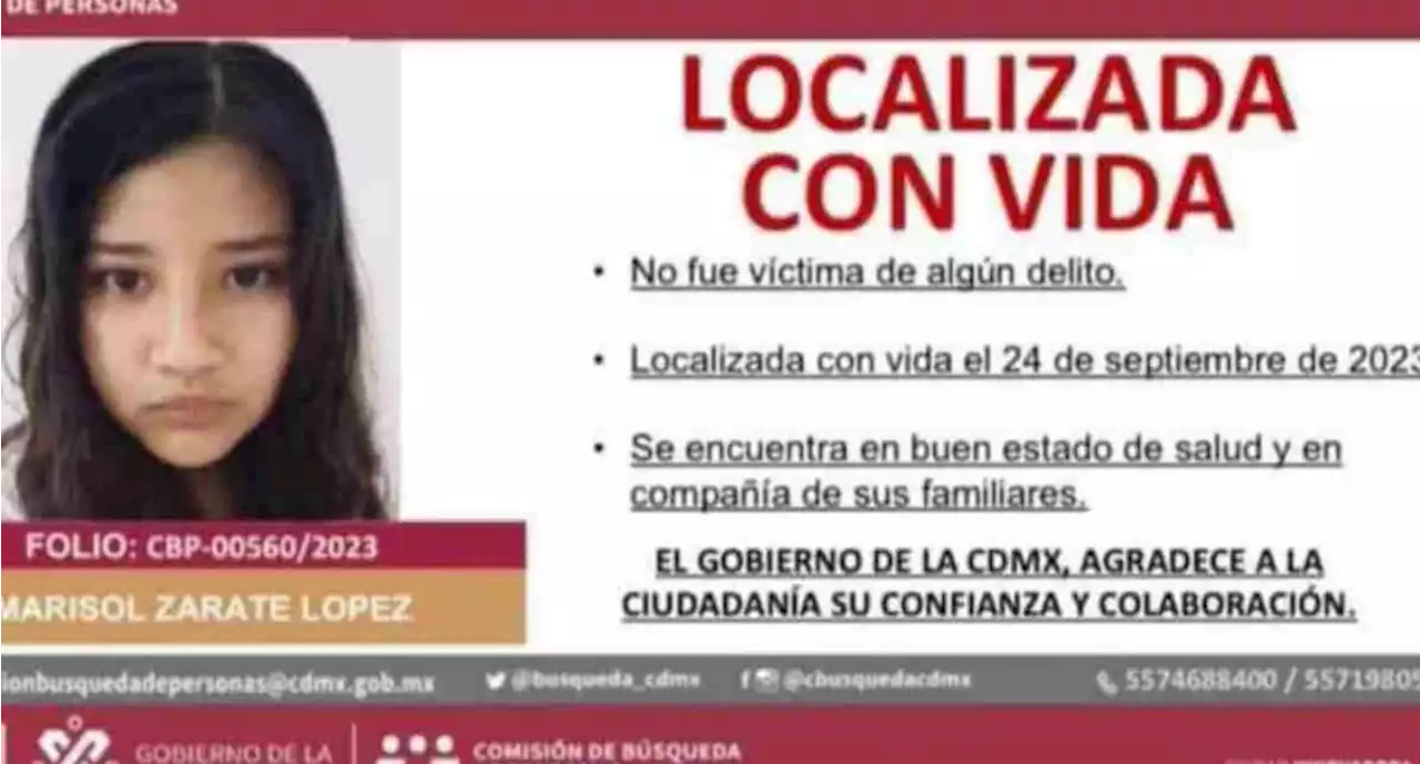 Localizan sana y salva a Marisol Zárate López, estudiante de la UNAM, tras desaparecer al salir de la Facultad de Contaduría