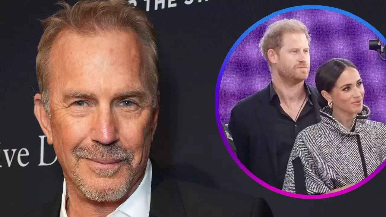 Kevin Costner Joined by Prince Harry & Meghan Markle at Charity Event