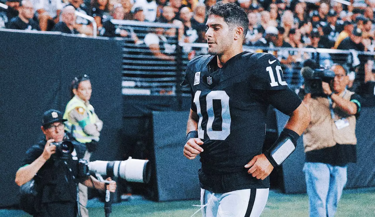 Raiders QB Jimmy Garoppolo checked for concussion after loss to Steelers