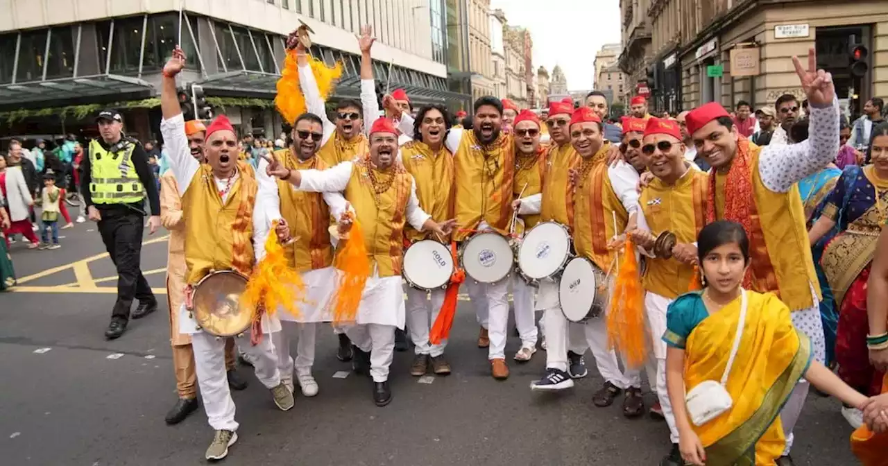 Glasgow streets filled with colour and dancing as Hindus celebrate festival