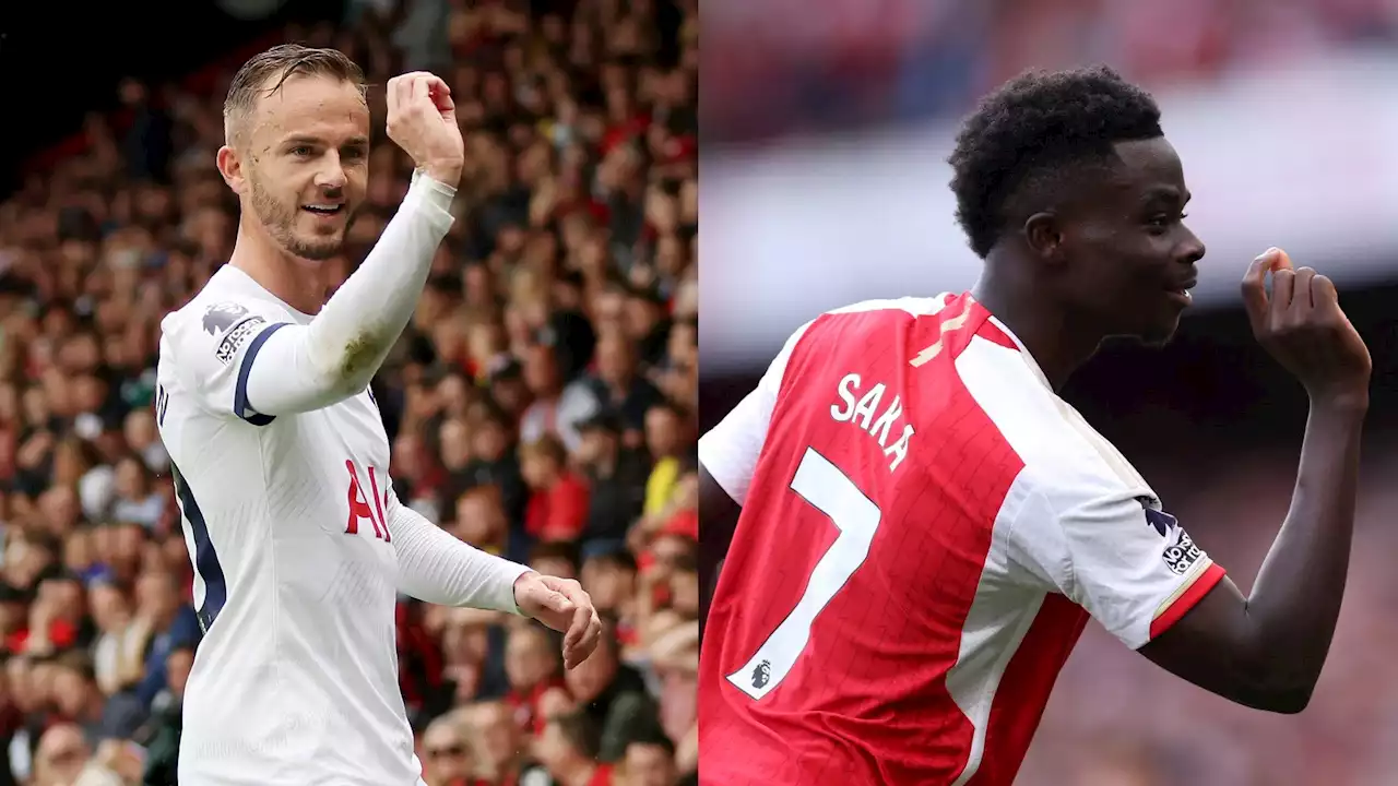 Bukayo Saka rinsed! Tottenham star James Maddison aims 'turned' jibe after Arsenal winger copies darts celebration in thrilling north London derby draw