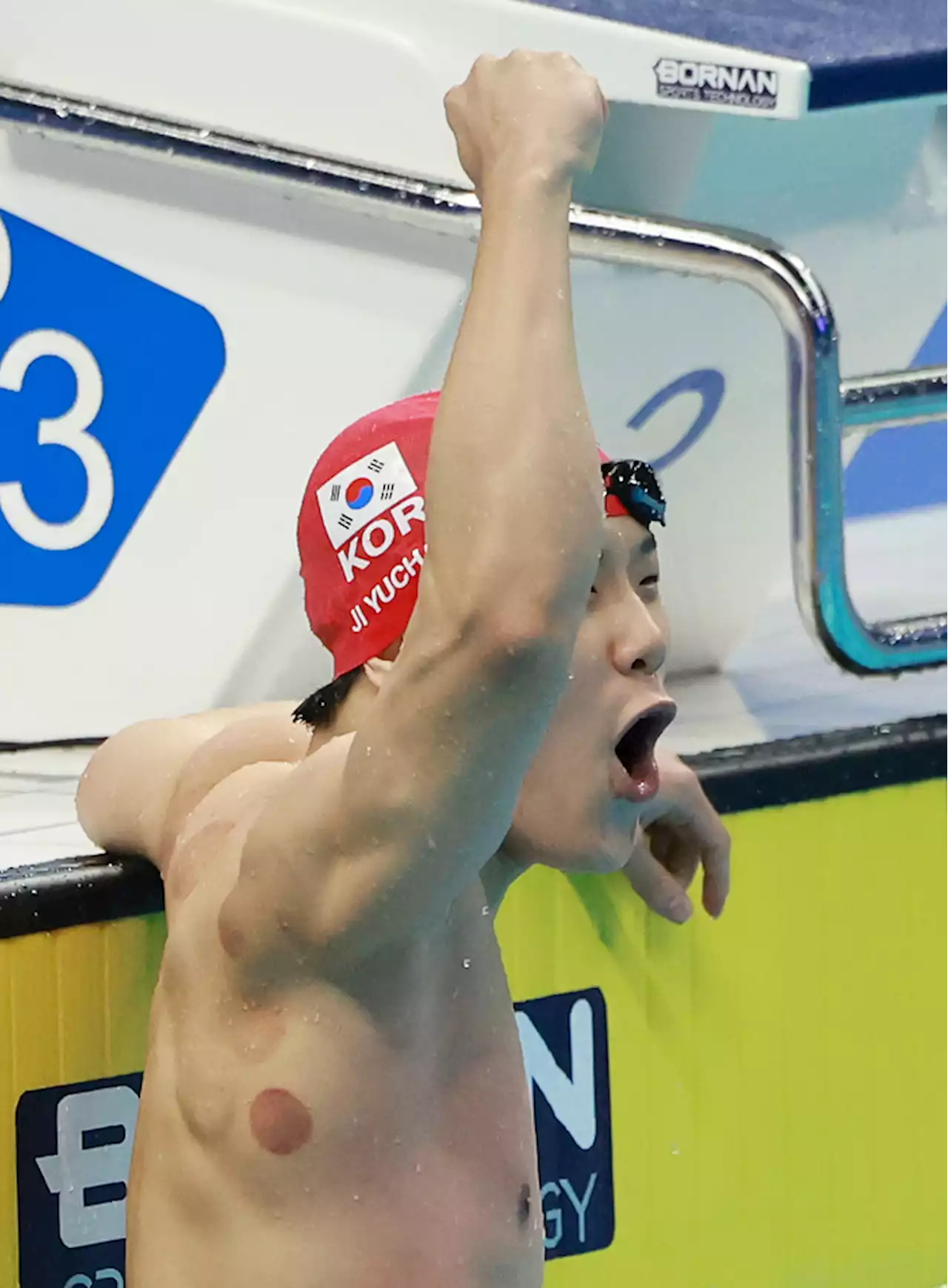 [항저우AG] 지유찬, 자유형 50m 대회 신기록 작성 “금메달 도전”