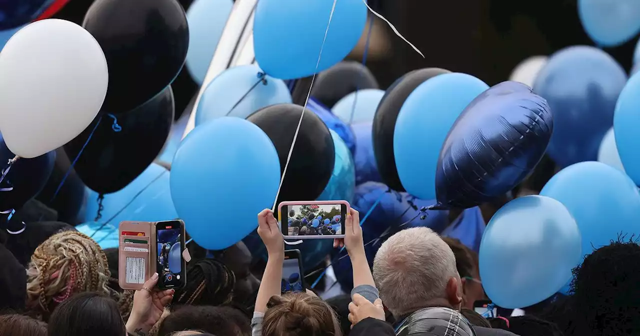 Emotional scenes at memorial to teenager Nathaniel Shani