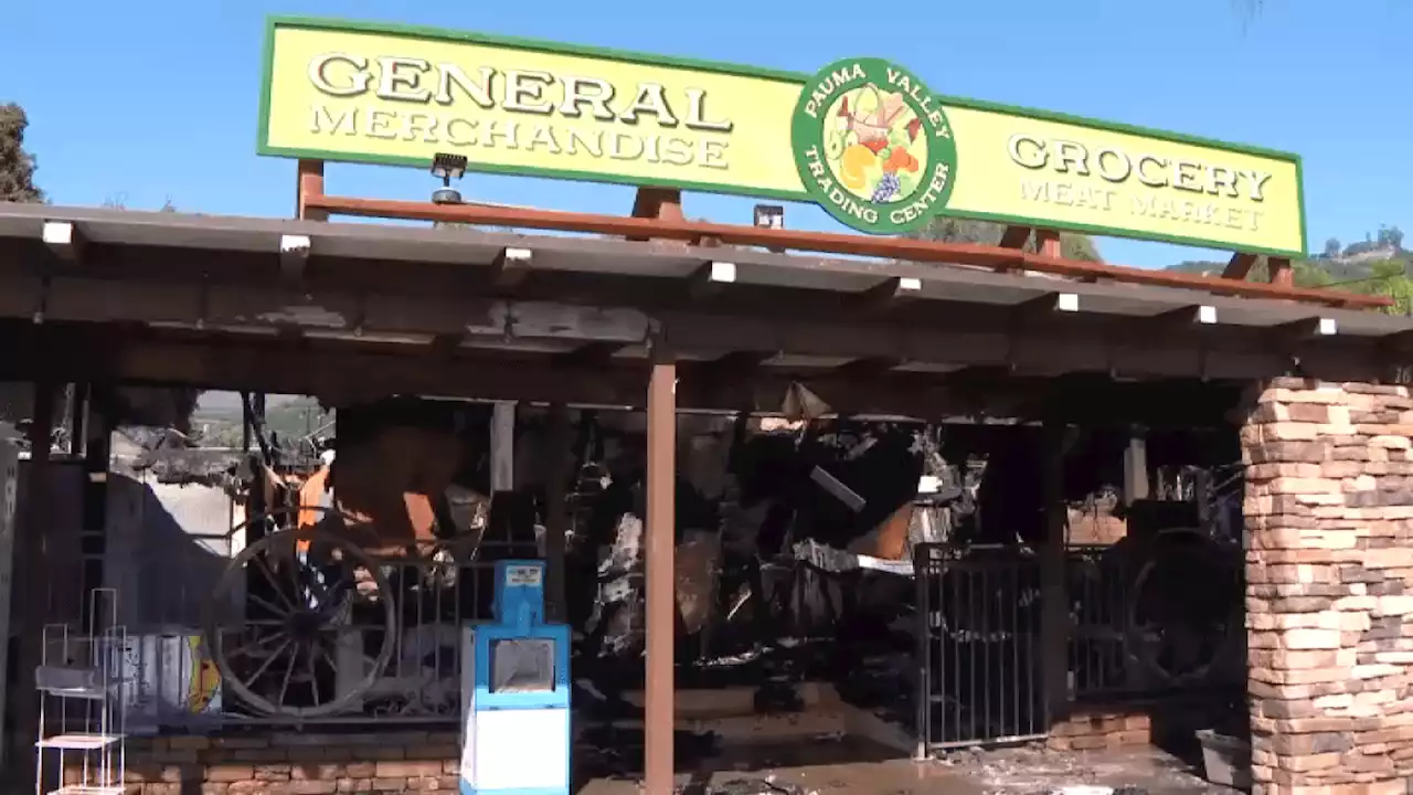 Owner watches as flames destroy only Pauma Valley Indian Reservation grocery store