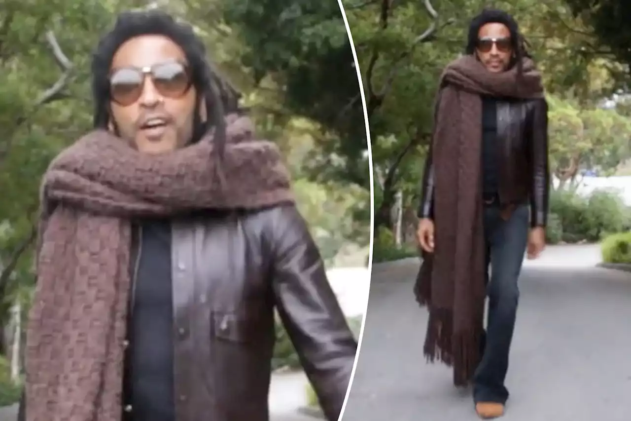 Lenny Kravitz’s giant scarf is more like a blanket in new viral TikTok