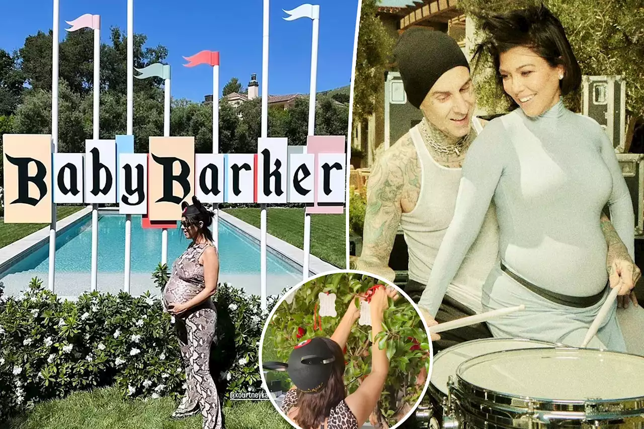 Did Kourtney Kardashian reveal her and Travis Barker’s baby name with deleted shower pic?