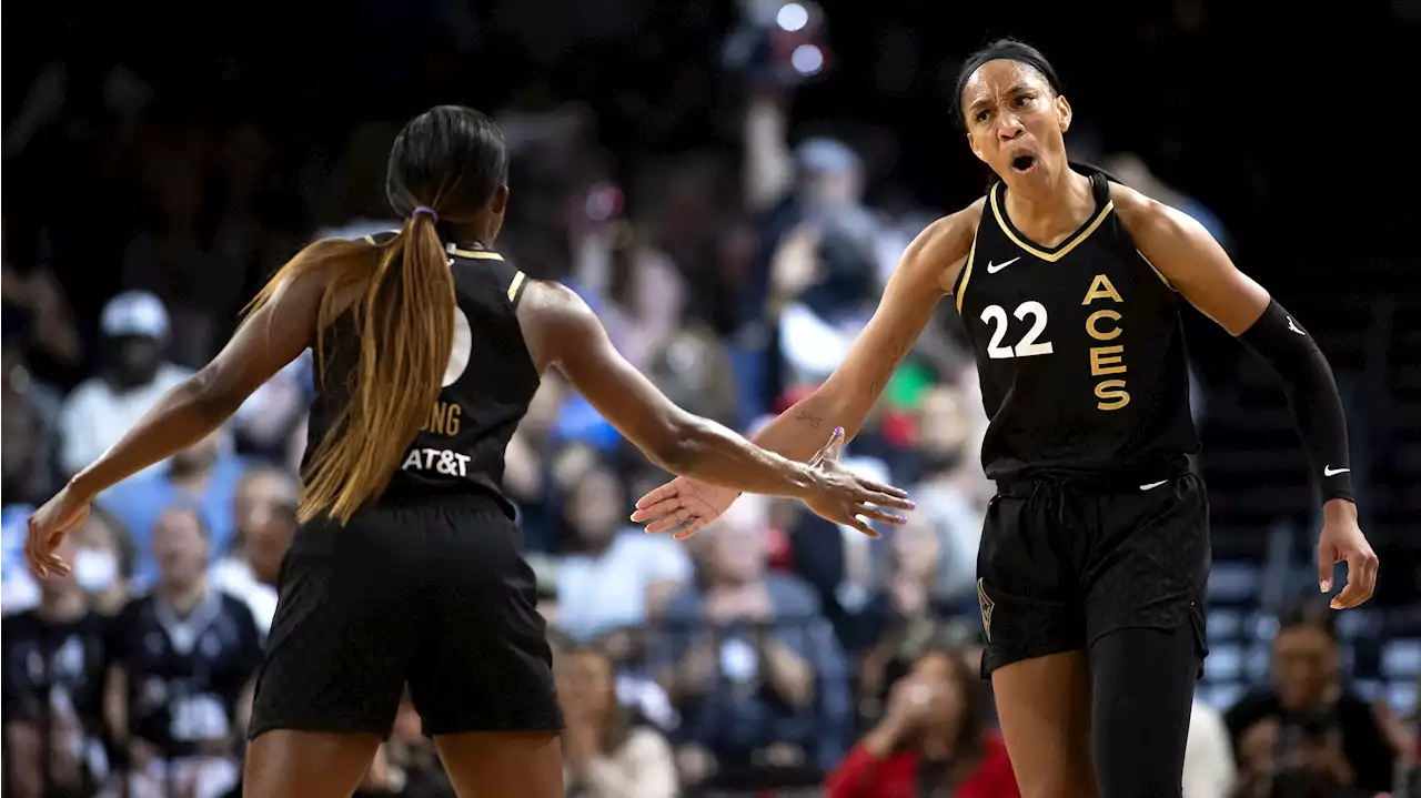 A'ja Wilson scores 34 as Las Vegas Aces beat Wings in Game 1