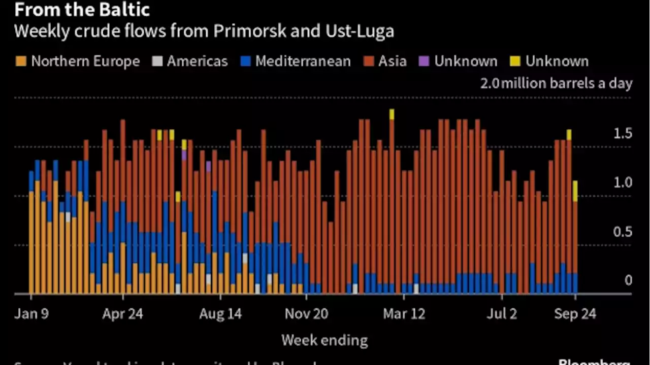 Russia's Seaborne Crude Flows Slip on Primorsk Port Maintenance