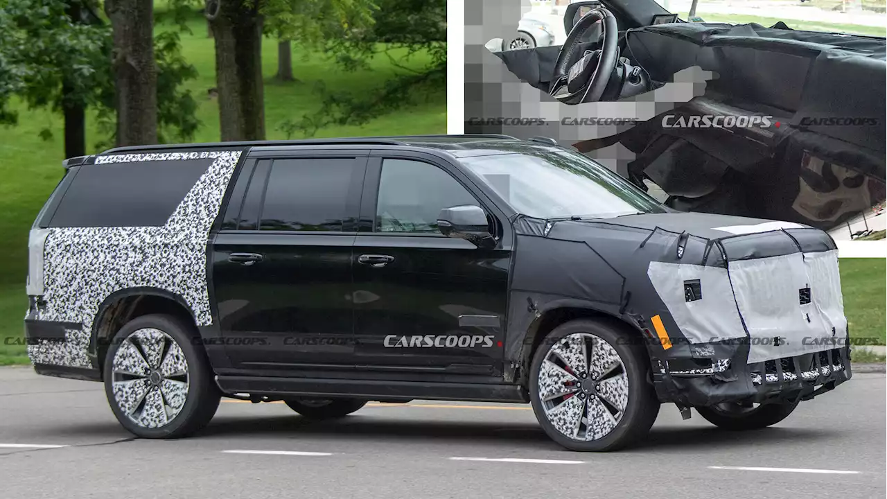 2025 Cadillac Escalade Spied With Overhauled Interior From The Fully Electric Escalade IQ