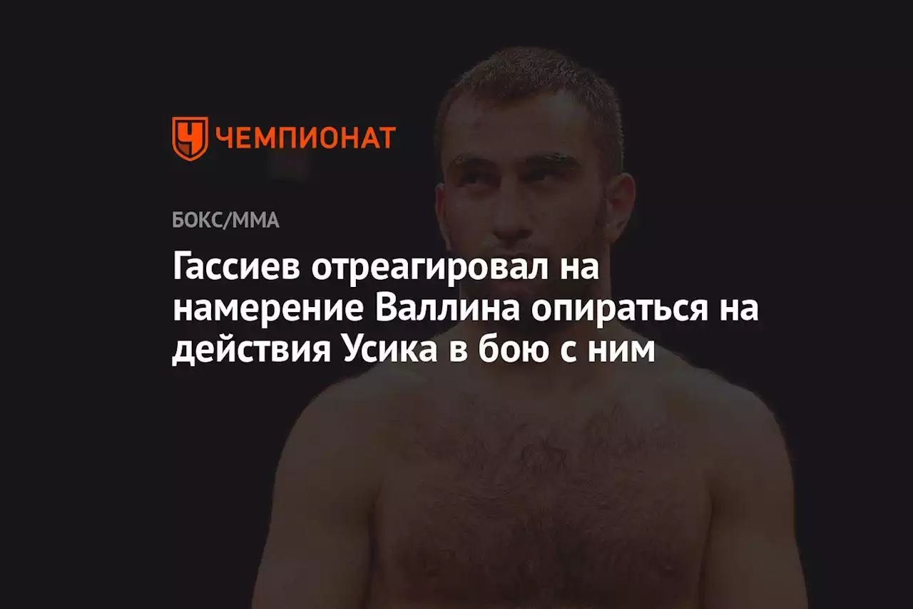 Гассиев отреагировал на намерение Валлина опираться на действия Усика в бою с ним