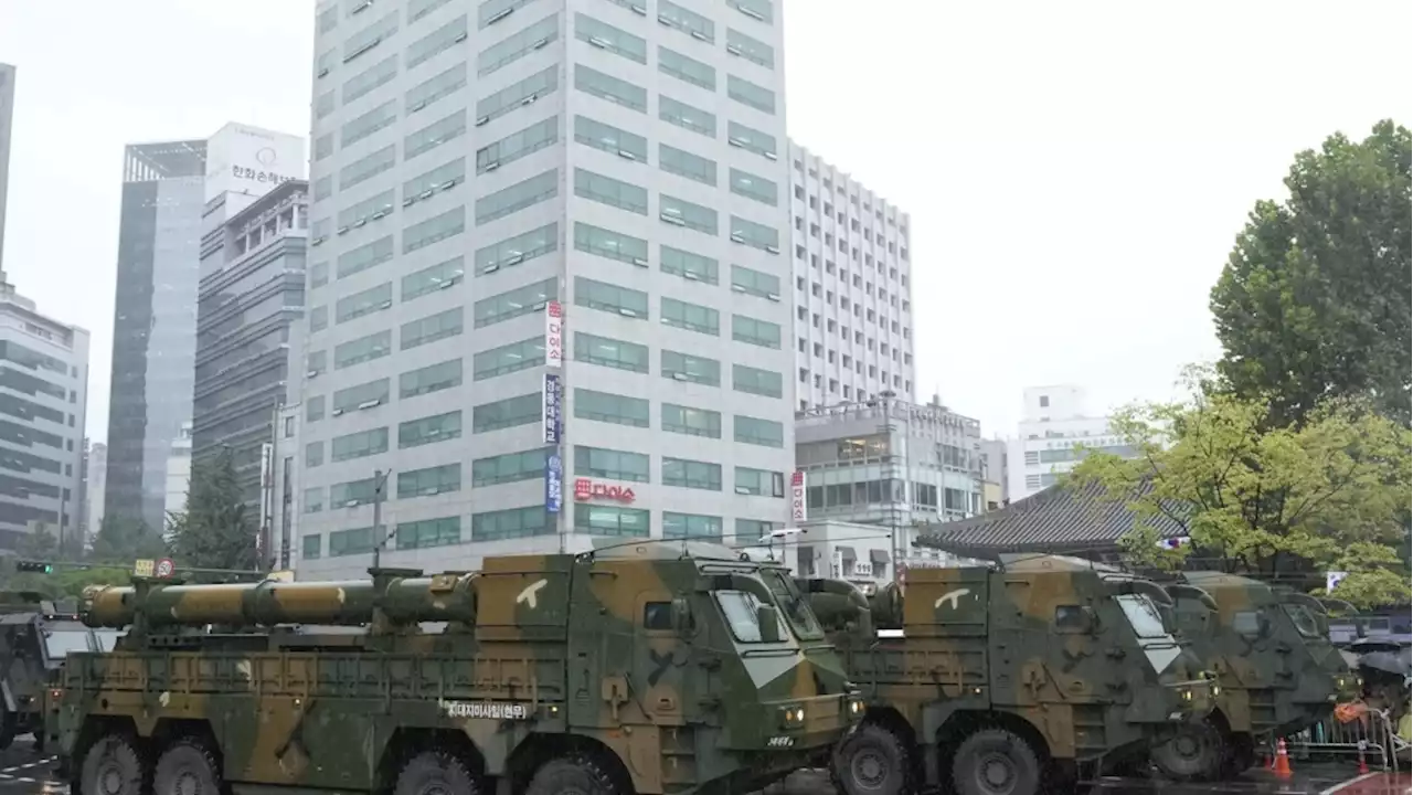 South Korea parades troops and powerful weapons in its biggest Armed Forces Day ceremony in years