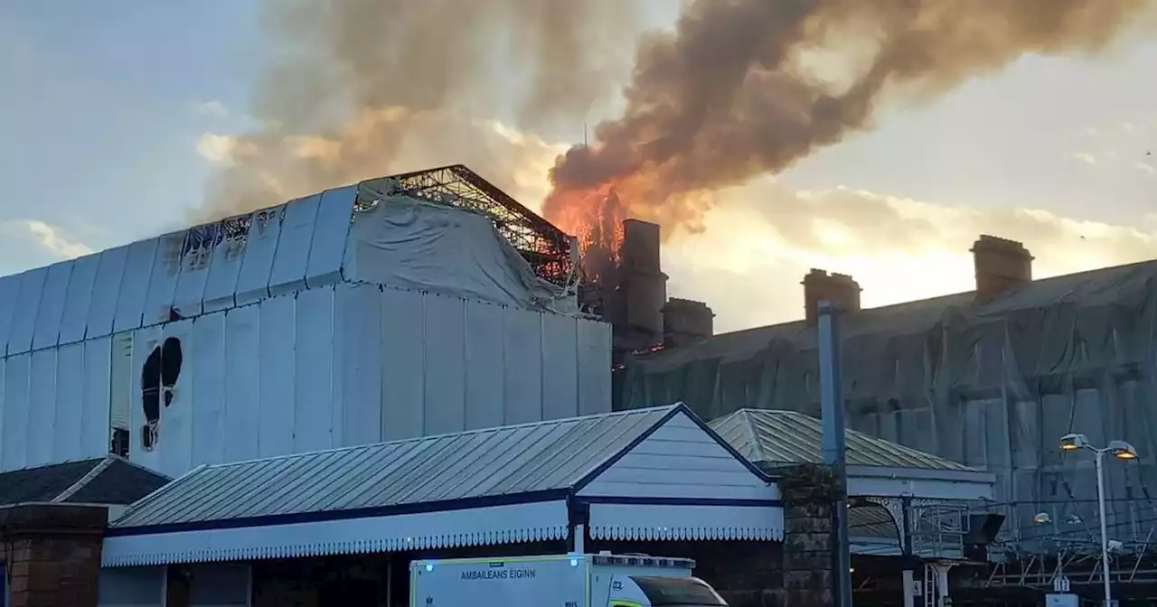 Fire crews still battling blaze at Ayr's Station Hotel this morning